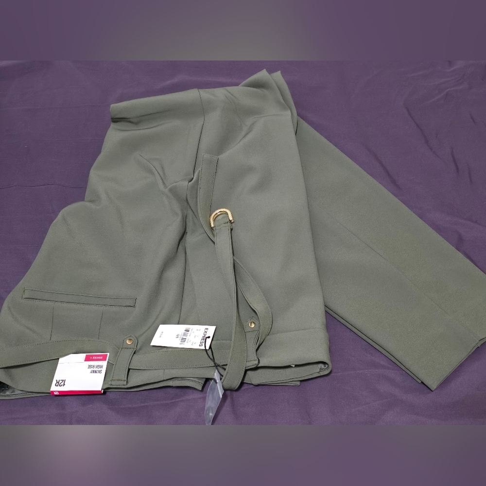 NWT Express Belted High Rise Skinny Stretched Pant | Size 12R